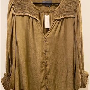Anthropologie BNWT Cacee Jacquard Top in size L